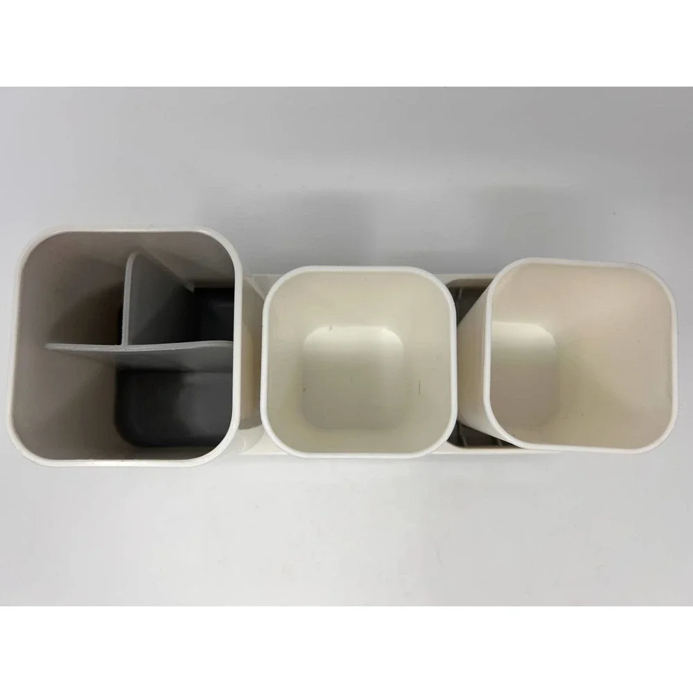 Bathroom Toothbrush & Toothpaste Holder with‎ Two Cups